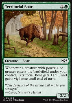 Territorial Boar⁣ - Ravnica Allegiance⁣ (Common)⁣ [145]