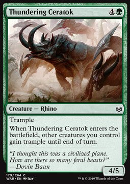 Thundering Ceratok - War of the Spark (Common) [WAR-179]