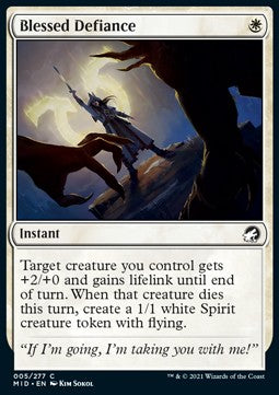 Blessed Defiance - Innistrad: Midnight Hunt (Common) [MID-5]