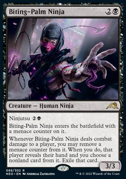 Biting-Palm Ninja - Kamigawa: Neon Dynasty (Rare) [NEO-88]