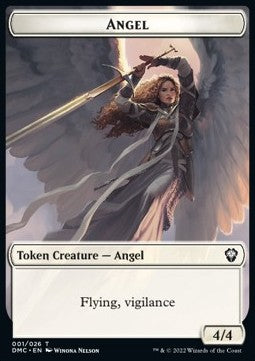 Angel Token (W 4/4 Vigilance) // Kavu Token (Gold 3/3)⁣ - Commander: Dominaria United: Extras⁣ (Token)⁣ [T 1/12]