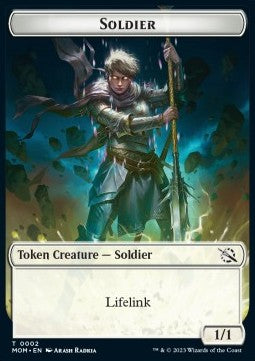 Soldier Token (White 1/1 Lifelink) - March of the Machine: Extras (Token) [XMOM-T2]