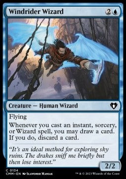 Windrider Wizard - Commander Masters (Common) [CMM-134]