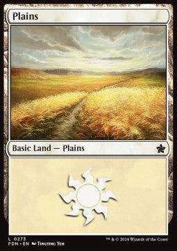 Plains (V.2) - Magic: The Gathering Foundations (Land) [FDN-273]