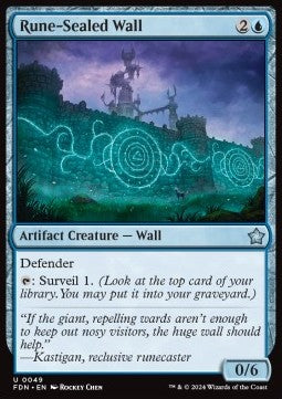 Rune-Sealed Wall⁣ - Magic: The Gathering Foundations⁣ (Uncommon)⁣ [49]