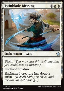 Twinblade Blessing⁣ - Magic: The Gathering Foundations⁣ (Uncommon)⁣ [26]
