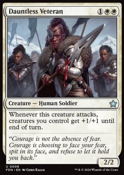 Dauntless Veteran⁣ - Magic: The Gathering Foundations⁣ (Uncommon)⁣ [8]