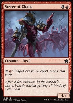 Sower of Chaos⁣ - Magic: The Gathering Foundations⁣ (Common)⁣ [95]