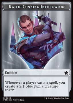 Kaito, Cunning Infiltrator Emblem // Ninja Token (U 2/1)⁣ - Magic: The Gathering Foundations: Tokens⁣ (Token)⁣ [T 24/12]