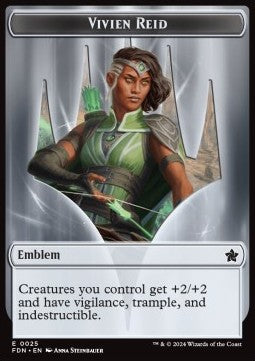 Vivien Reid Emblem // Elf Warrior Token (G 1/1)⁣ - Magic: The Gathering Foundations: Tokens⁣ (Token)⁣ [T 25/19]