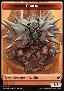 Goblin Token (R 1/1) // Treasure Token⁣ - Magic: The Gathering Foundations: Tokens⁣ (Token)⁣ [T 18/23]