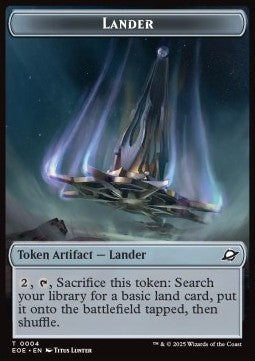 Lander Token // Human Soldier Token (W 1/1) (V.1) - Edge of Eternities: Tokens (Token) [TEOE-T 4/2]