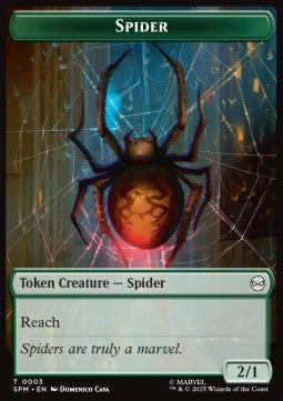 Spider Token (G 2/1) // Treasure Token - Magic: The Gathering | Marvel's Spider-Man: Tokens (Token) [TSPM-T 3/7]